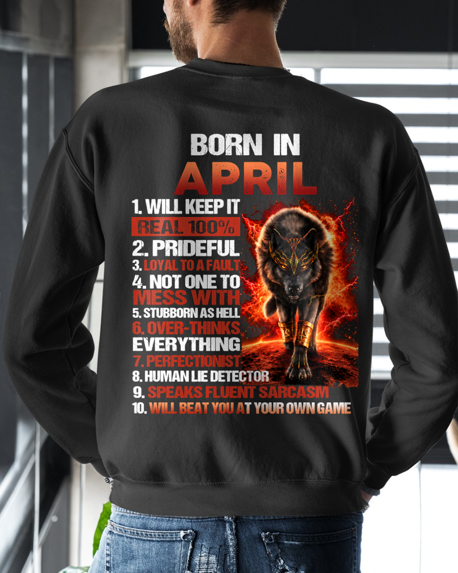 APRIL MEN'S SHIRT - Born In April - Funny Gift For Yourself - KATE04 (SKU2609-19-04)