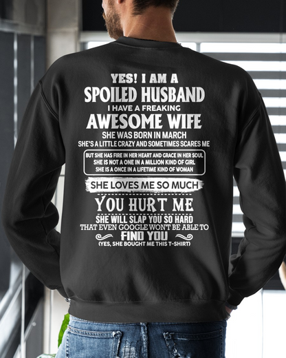 MARCH - AWESOME WIFE - PERFECT GIFT FOR YOUR HUSBAND - (SKU2606-296-03)