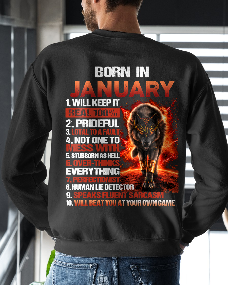 JANUARY MEN'S SHIRT - Born In January - Funny Gift For Yourself - KATE01 (SKU2609-19-01)