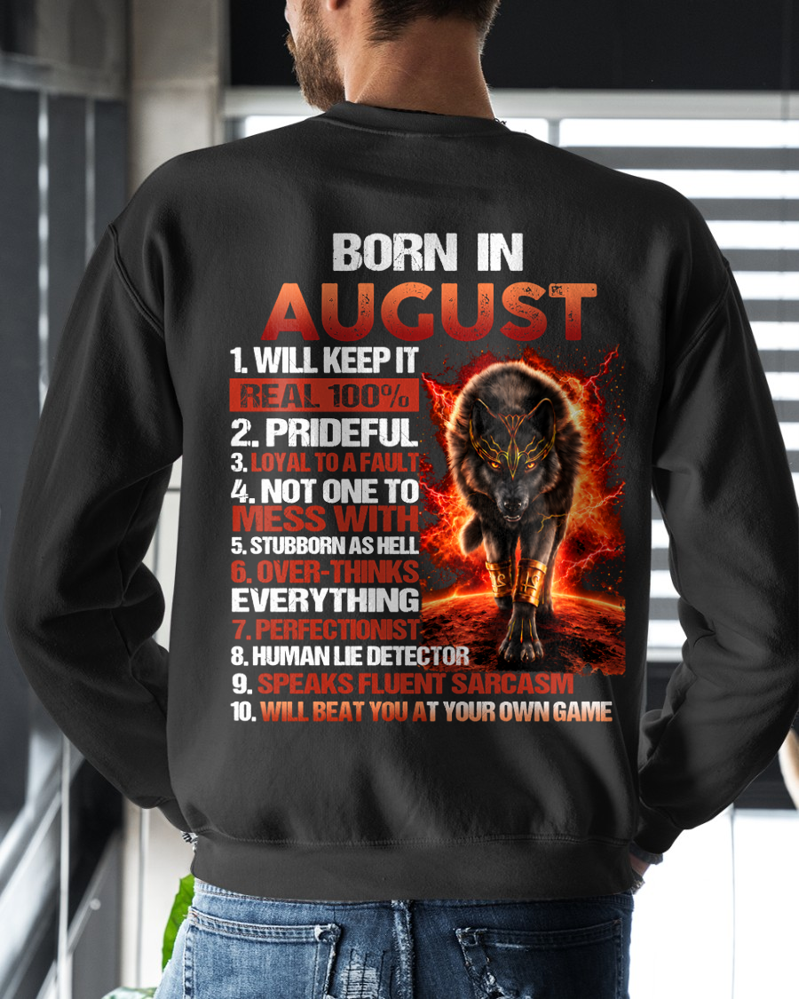 AUGUST MEN'S SHIRT - Born In August - Funny Gift For Yourself - KATE08 (SKU2609-19-08)