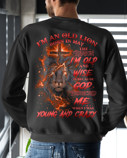 MAY SHIRT – I'm An Old Lion Born In May – The Reason I'm Old And Wise Is Because God Protected Me When I Was Young And Crazy – Men Shirt – KATE05 (SKU2602-144-05)