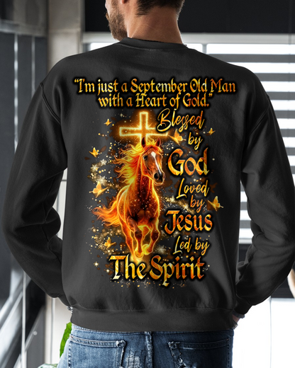 SEPTEMBER – September Old Man With A Heart Of Gold – Blessed By God Loved By Jesus Led By The Spirit – Birthday Gift – Men Shirt (SKU2603-29-09)