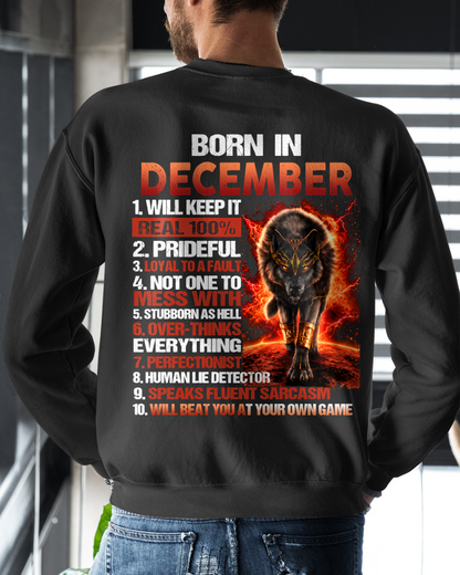 DECEMBER MEN'S SHIRT - Born In December - Funny Gift For Yourself - KATE12 (SKU2609-19-12)