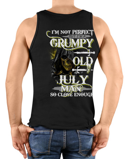JULY SHIRT – I’m Not Perfect But I’m A Grumpy Old July Man – So Close Enough – KATE07 (SKU26T-01242-07)