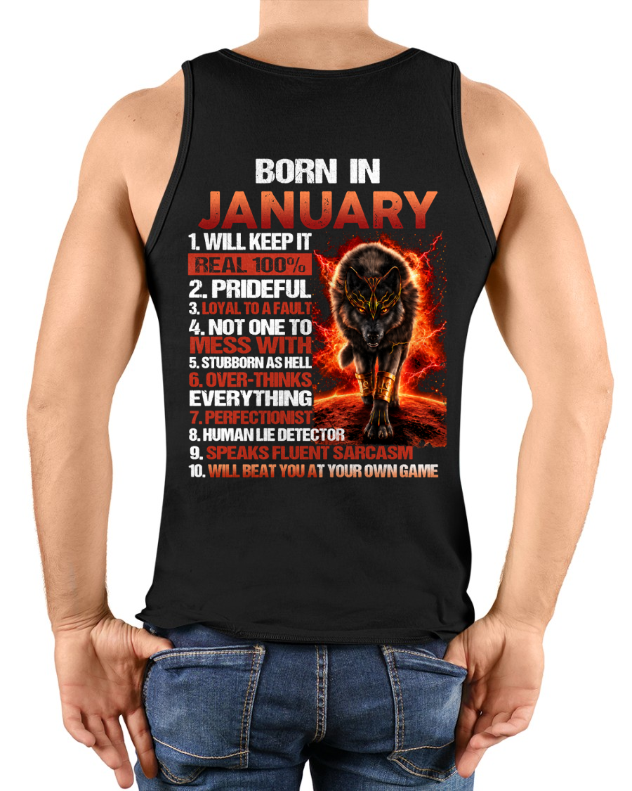 JANUARY MEN'S SHIRT - Born In January - Funny Gift For Yourself - KATE01 (SKU2609-19-01)