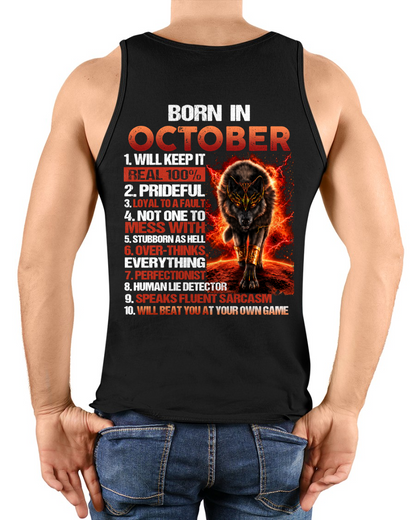 OCTOBER MEN'S SHIRT - Born In October - Funny Gift For Yourself - KATE10 (SKU2609-19-10)