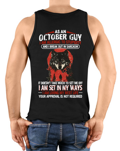 OCTOBER – Grumpy Old Man Sarcasm Shirt – Funny Birthday Gift for Men (SKU2604-115-10)