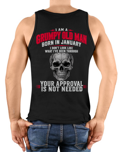 JANUARY SHIRT - I Am A Grumpy Old Man Born In January - Funny Gift For Yourself - KATE01 (SKU2608-551-01)
