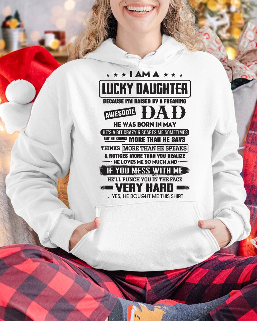 May - Lucky Daughter of Awesome Dad - Perfect Gift For Daughter From Dad - KATE05 (SKU08-47-05)