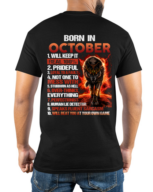 OCTOBER MEN'S SHIRT - Born In October - Funny Gift For Yourself - KATE10 (SKU2609-19-10)