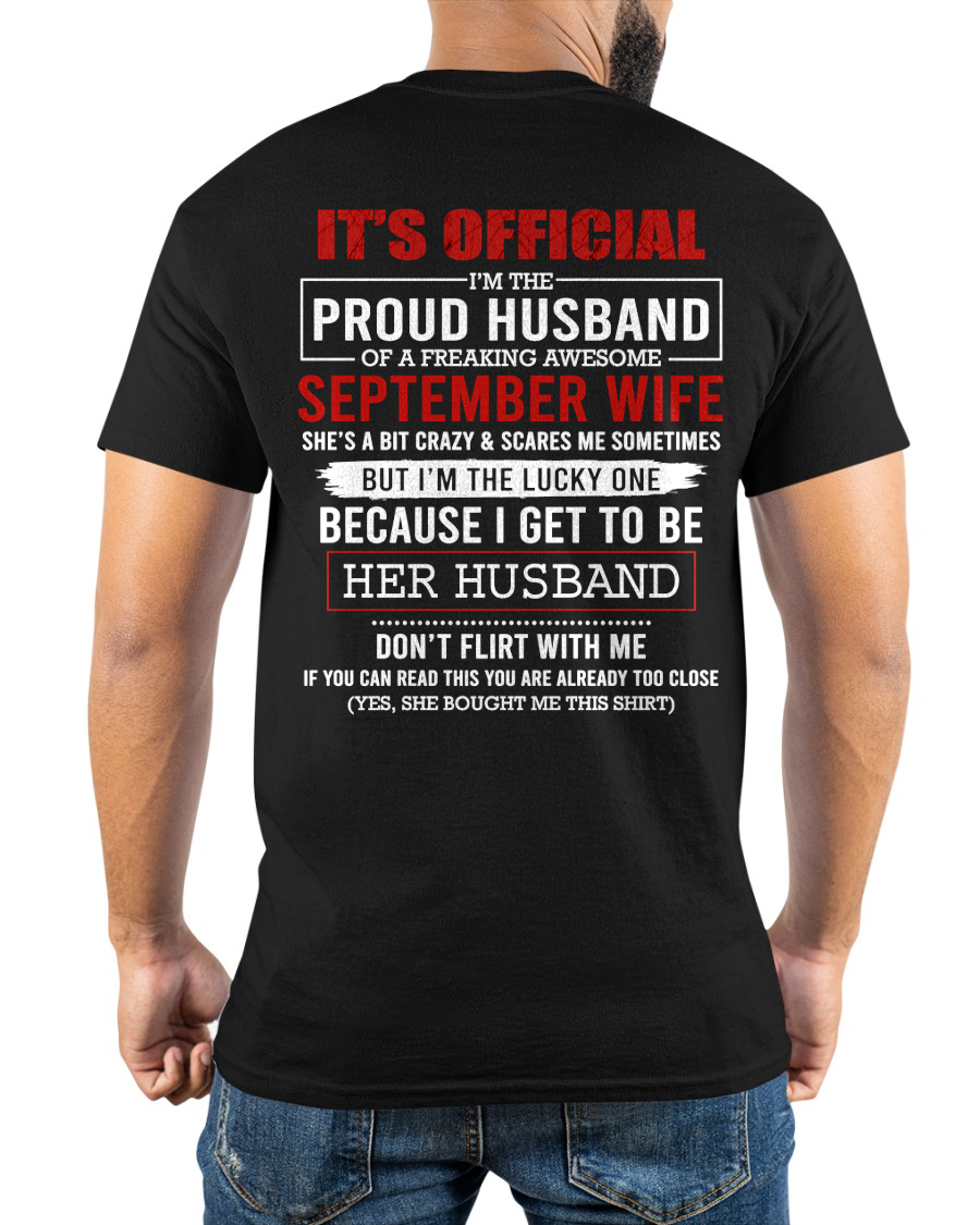 SEPTEMBER SHIRT – Don't Flirt With Me, If You Can Read This You Are Already Too Close – FUNNY SHIRT – FROM WIFE TO HUSBAND – KATE09 (SKU26T-01227-09)