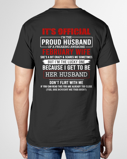 FEBRUARY SHIRT – Don't Flirt With Me, If You Can Read This You Are Already Too Close – FUNNY SHIRT – FROM WIFE TO HUSBAND – KATE02 (SKU26T-01227-02)