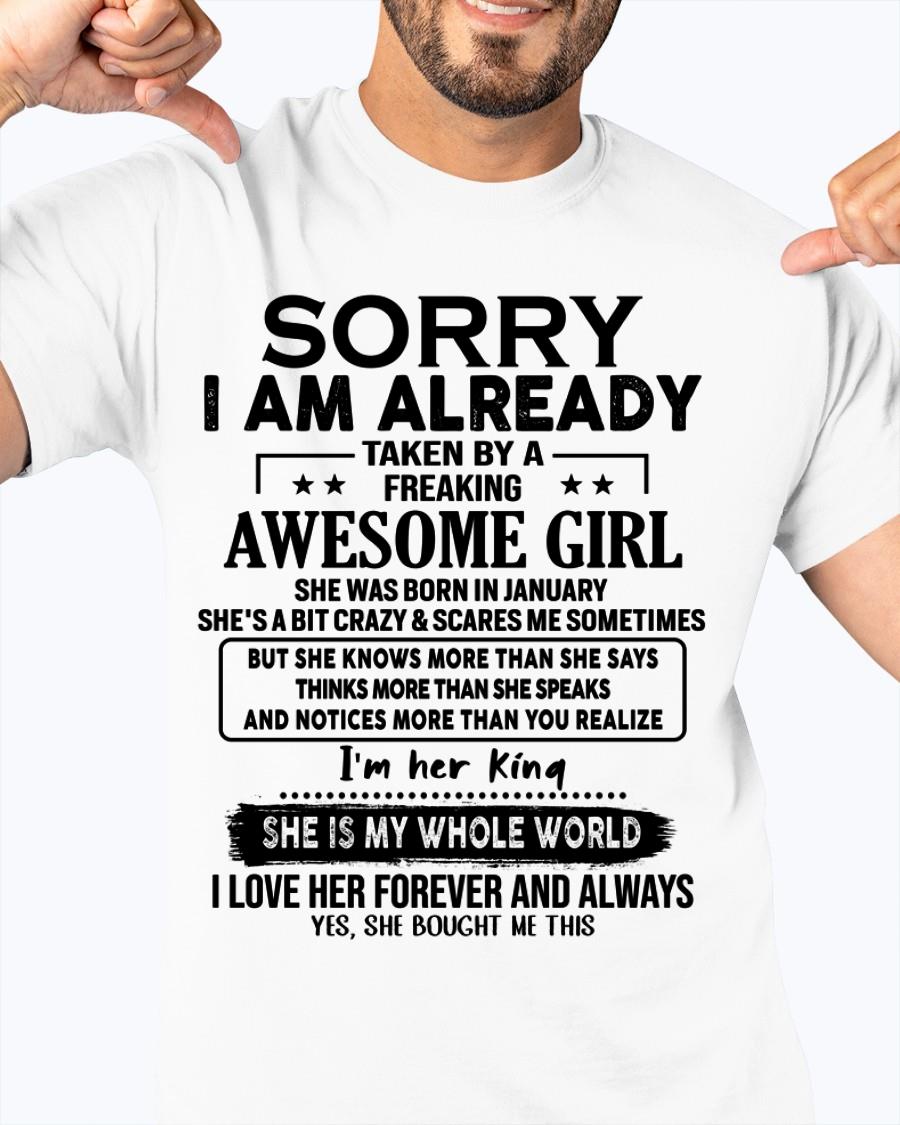January - Awesome Girl born in January - Special gift for your boyfriend - From Wife KATE01 (SKU.AT16)