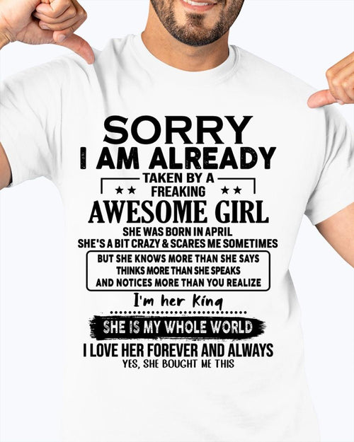 April - Awesome Girl born in April - Special gift for your boyfriend - From Wife KATE04 (SKU.AT16)