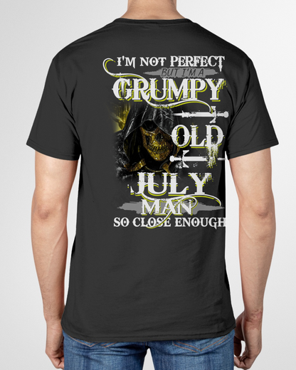 JULY SHIRT – I’m Not Perfect But I’m A Grumpy Old July Man – So Close Enough – KATE07 (SKU26T-01242-07)