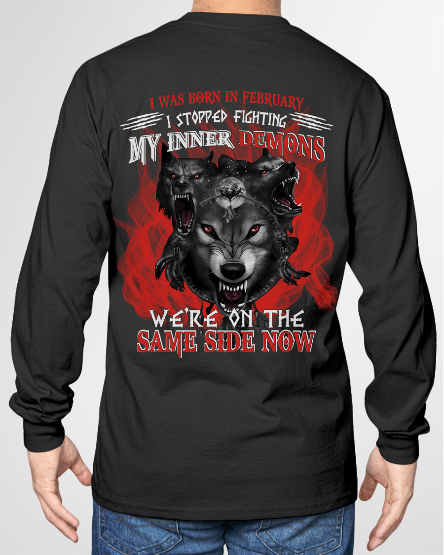 FEBRUARY SHIRT – I STOPPED FIGHTING MY INNER DEMONS, WE’RE ON THE SAME SIDE NOW – KATE02 (SKU26T-01144-02)