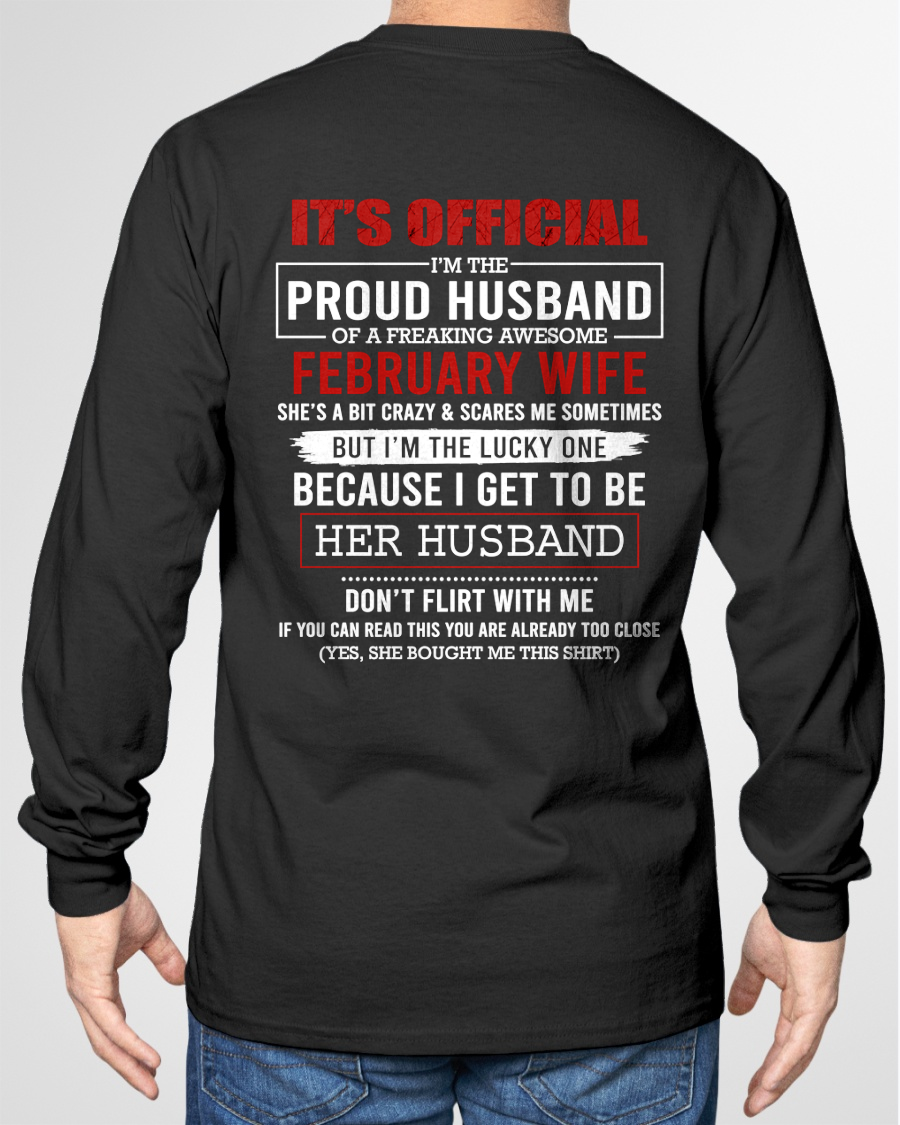 FEBRUARY SHIRT – Don't Flirt With Me, If You Can Read This You Are Already Too Close – FUNNY SHIRT – FROM WIFE TO HUSBAND – KATE02 (SKU26T-01227-02)