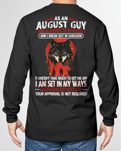 AUGUST – Grumpy Old Man Sarcasm Shirt – Funny Birthday Gift for Men (SKU2604-115-08)