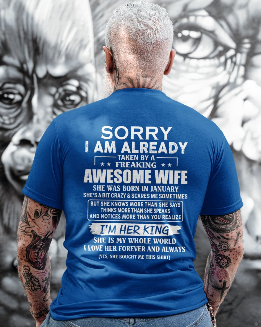 Awesome wife January - Perfect gift for husband from wife - KATE01 (SKU68-79-01)