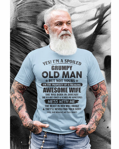 Awesome wife January - Perfect gift for husband From Wife - KATE01 (SKU96-68-01)