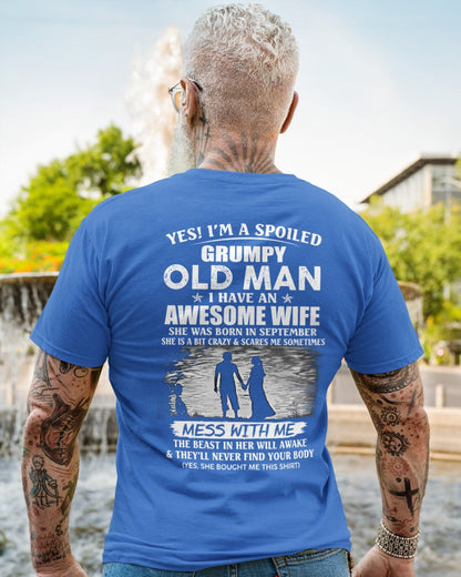 Awesome wife was born September - Gift for boyfriend, Gift for husband from wife - Perfect gift for your husband - KATE09 (SKU10-79-09)