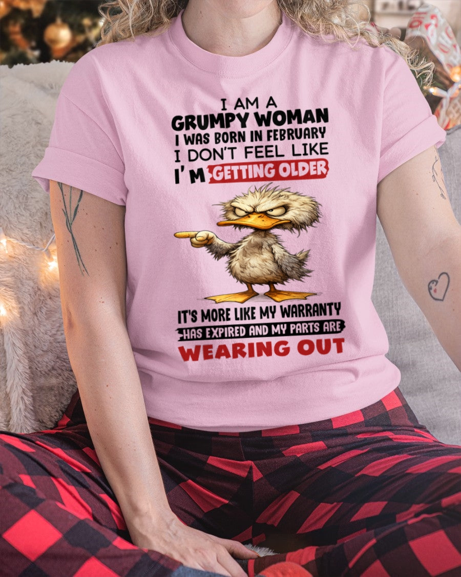 KATE02 - Funny Grumpy Woman Shirt Born in February – Birthday Gift Idea - FMA (SKU2602-175-02)