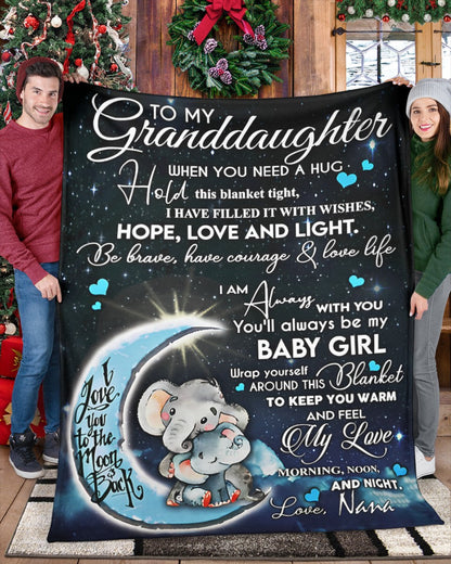 Special Gift For Your Granddaughter Blanket - From Nana (SKU-CHAU-B01)