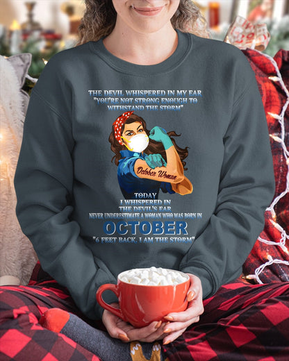Never Underestimate A Woman Born In October – October Woman “I Am The Storm” - FMA / KATE10 (SKU12-322-10)