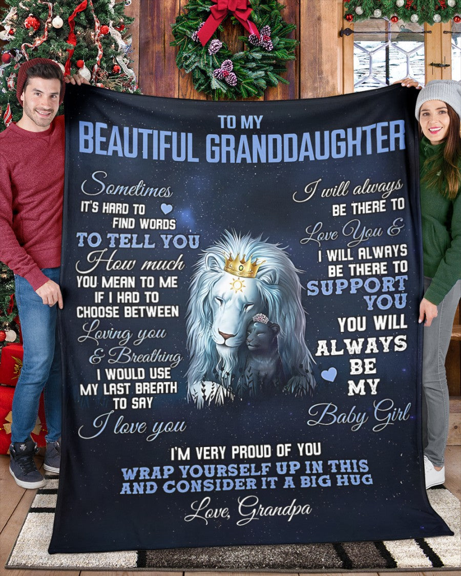 Special Gift For Your Granddaughter Blanket - From Grandpa (SKUB10-175) FULL
