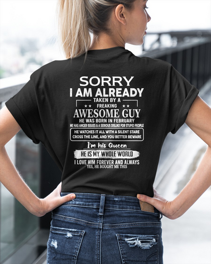 FEBRUARY - Awesome Guy Born In February - Funny Gift For Husband (SKU2608-403-02)