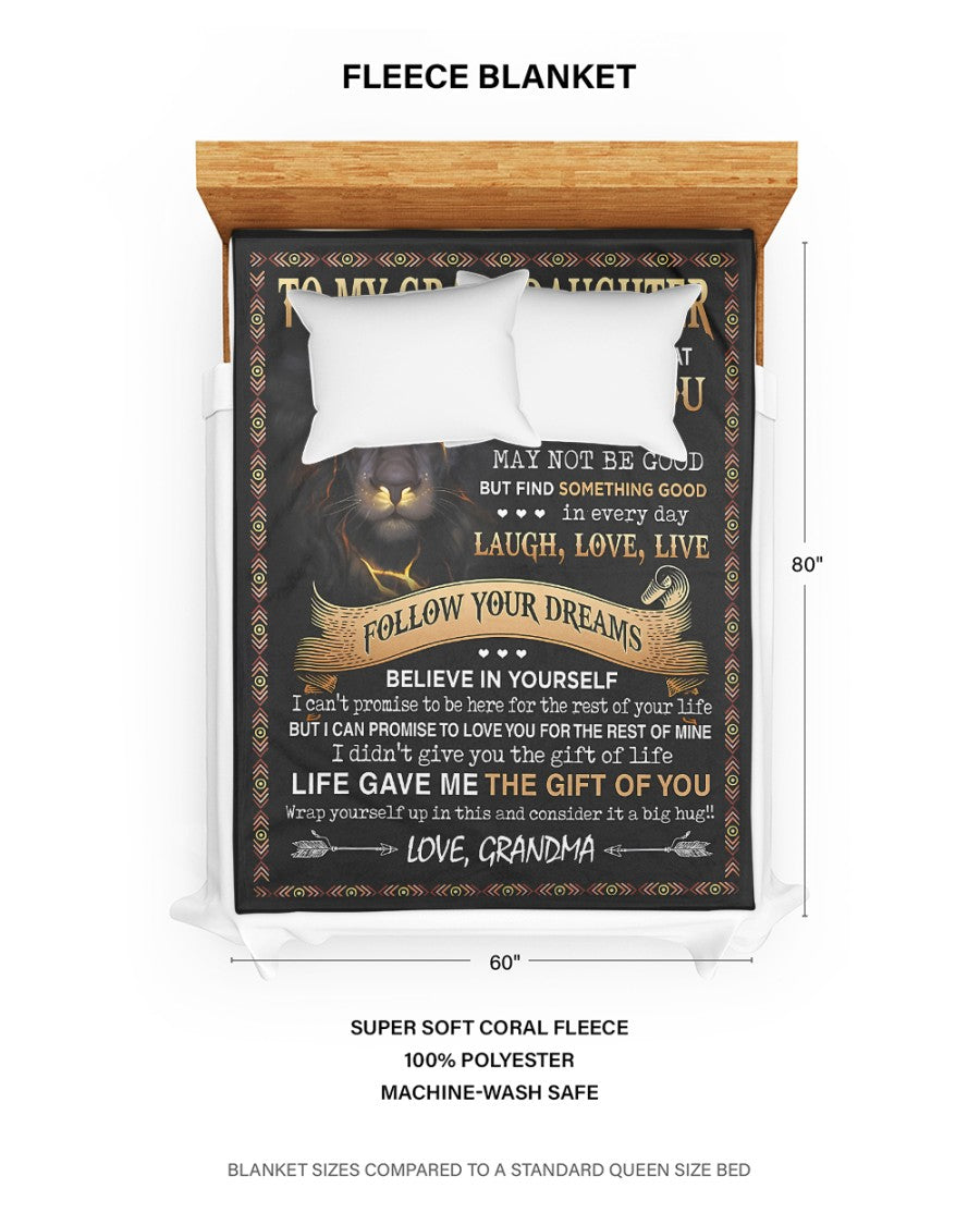 Special Gift For Your Granddaughter Blanket - From Grandma (SKUB09-41)