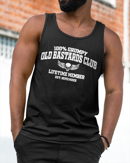 NOVEMBER MAN SHIRT – 100% Grumpy Old Bastards Club Lifetime Member – Funny Birthday Gift For Men (SKU2605-240-11)