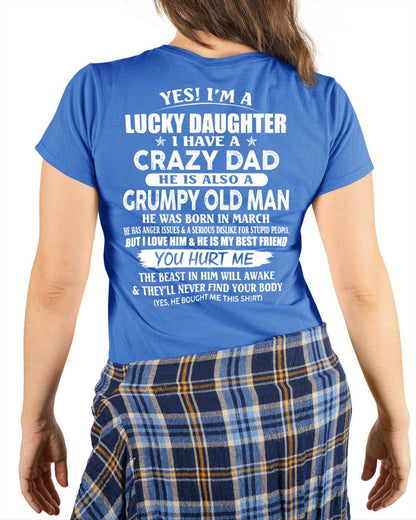 March - Awesome Grumpy Old Dad - Special gift for your daughter From Dad - KATE03 (SKU10-50-03)