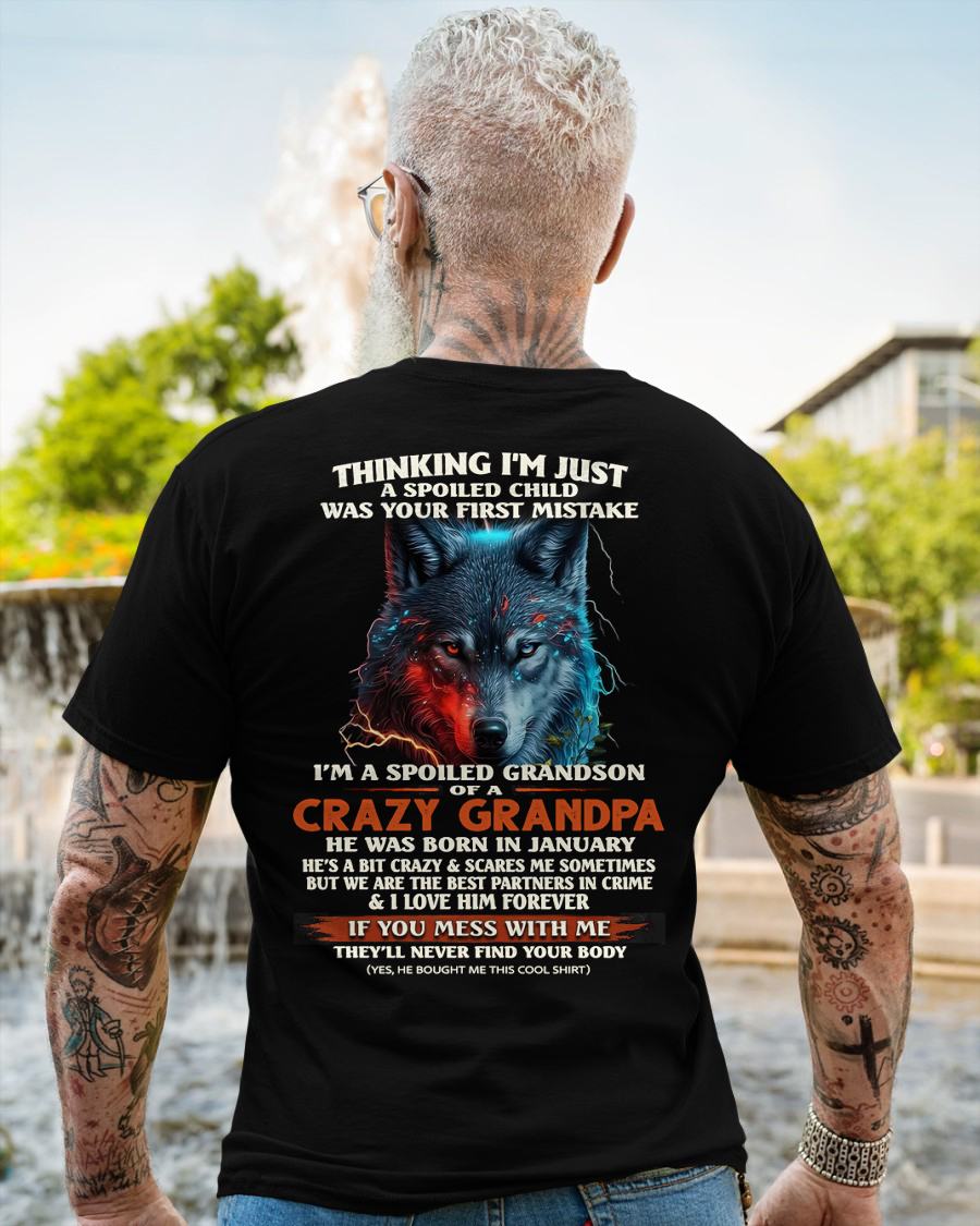 JANUARY - SPOILED GRANDSON - GIFT FROM GRANDPA - KATE01 (SKU26T-01-43-01)