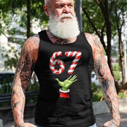 Santa Six Seven 67 Meme Christmas 67 Candy Cane Kids Boys T-Shirt - Christmas Unisex T-Shirt/Hoodie/Sweatshirt - HNDS00