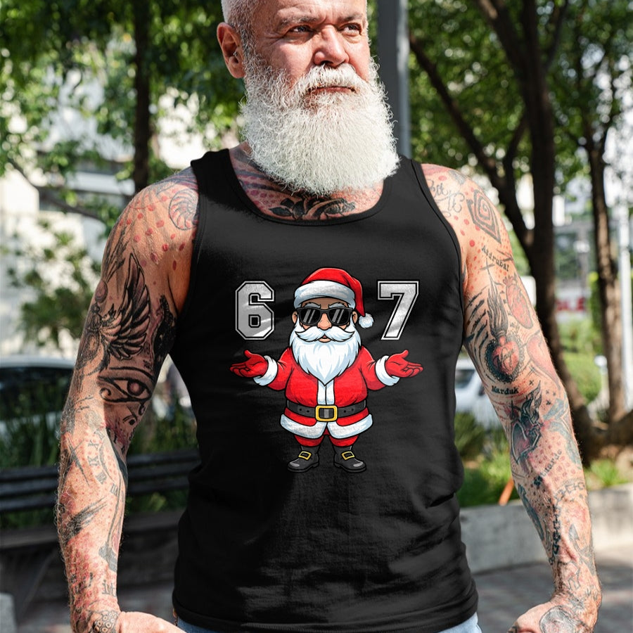 67 Meme Six Seven 6 7 Funny Santa Matching Xmas 67 Christmas T-Shirt - Christmas Unisex T-Shirt/Hoodie/Sweatshirt - HNDS00 (Copy)