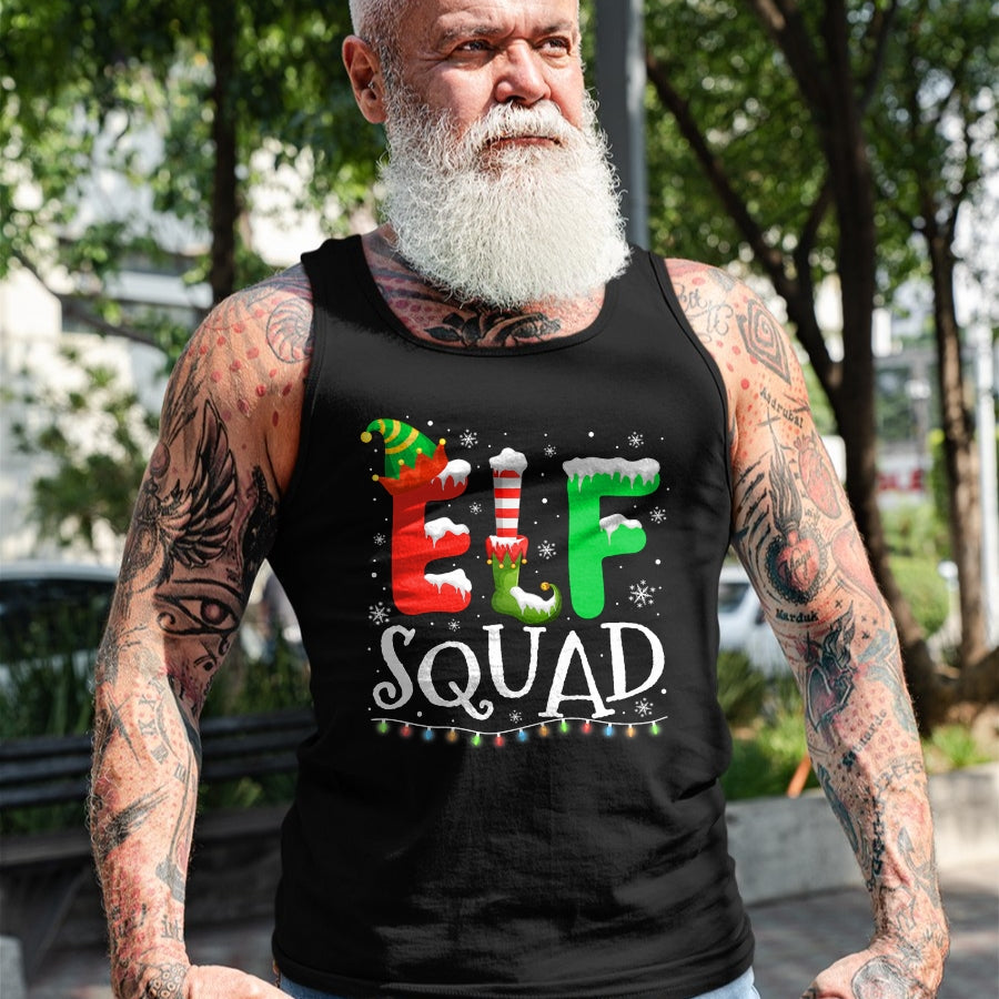 Elf Family Christmas Matching Pajamas Xmas Elf Squad T-Shirt - Christmas Unisex T-Shirt/Hoodie/Sweatshirt - HNDS00