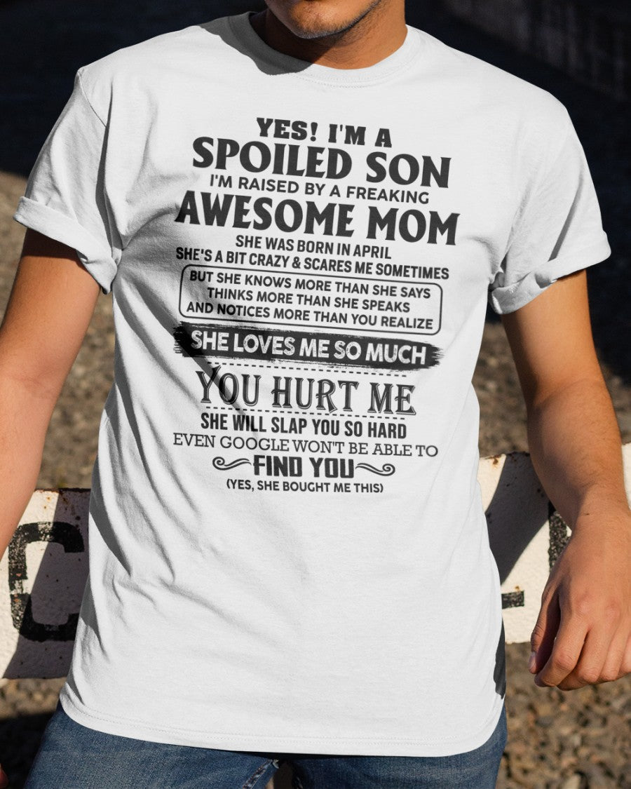 April - Awesome Mom - Perfect Gift For Son From Mom - KATE04 (SKU-SPW-04)