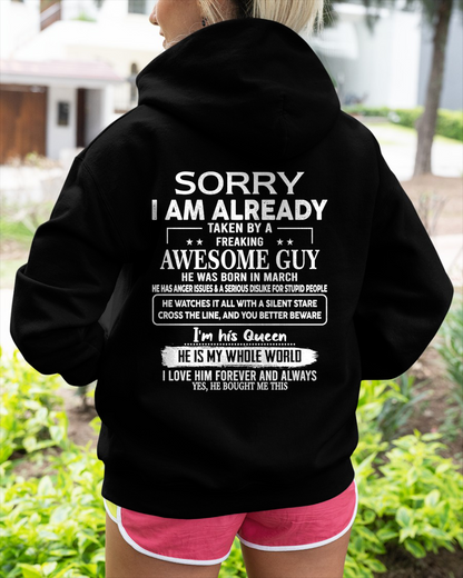 MARCH - Awesome Guy Born In March - Funny Gift For Husband (SKU2608-403-03)
