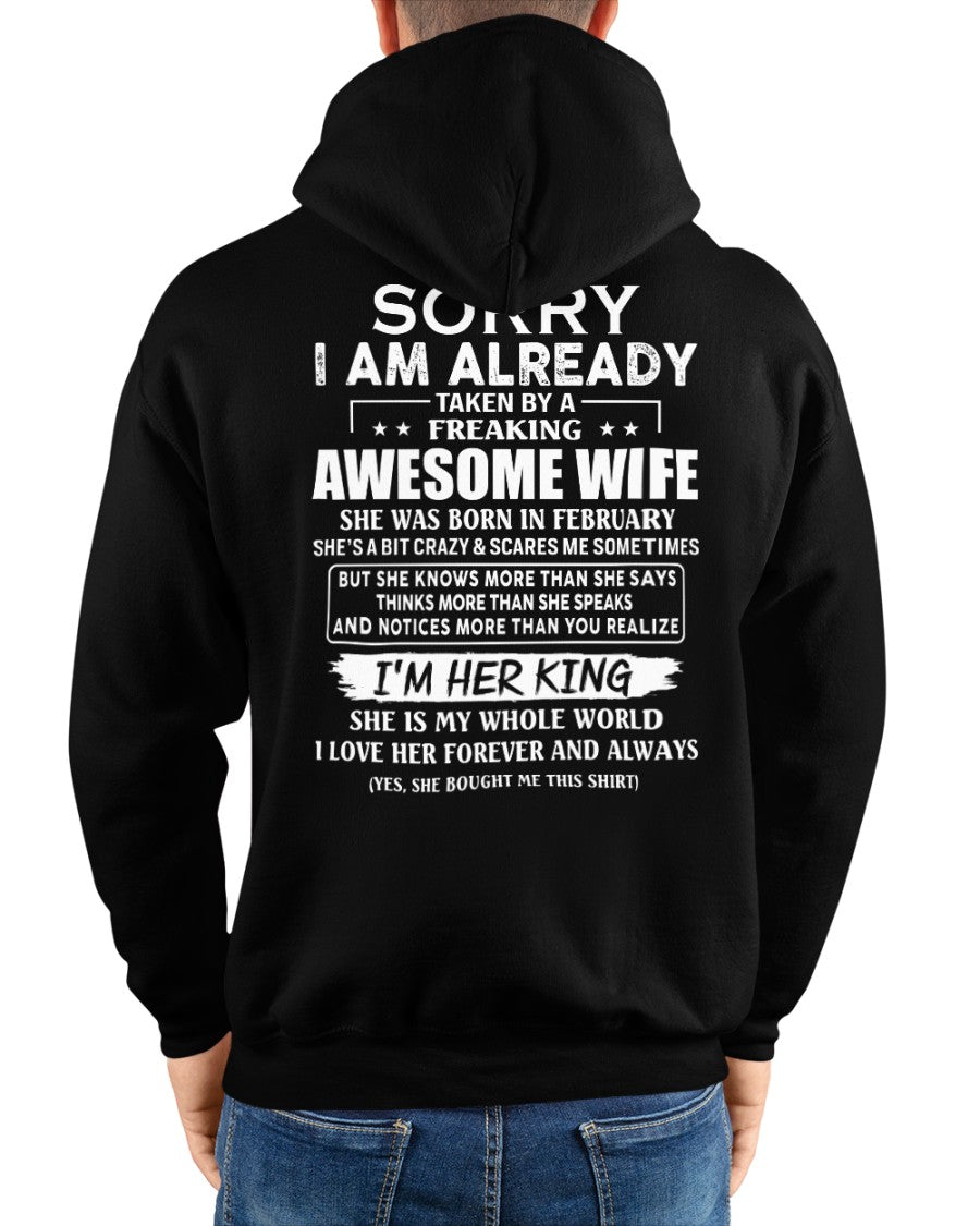 Awesome wife February - Perfect gift for husband from wife - KATE02 (SKU68-79-02)