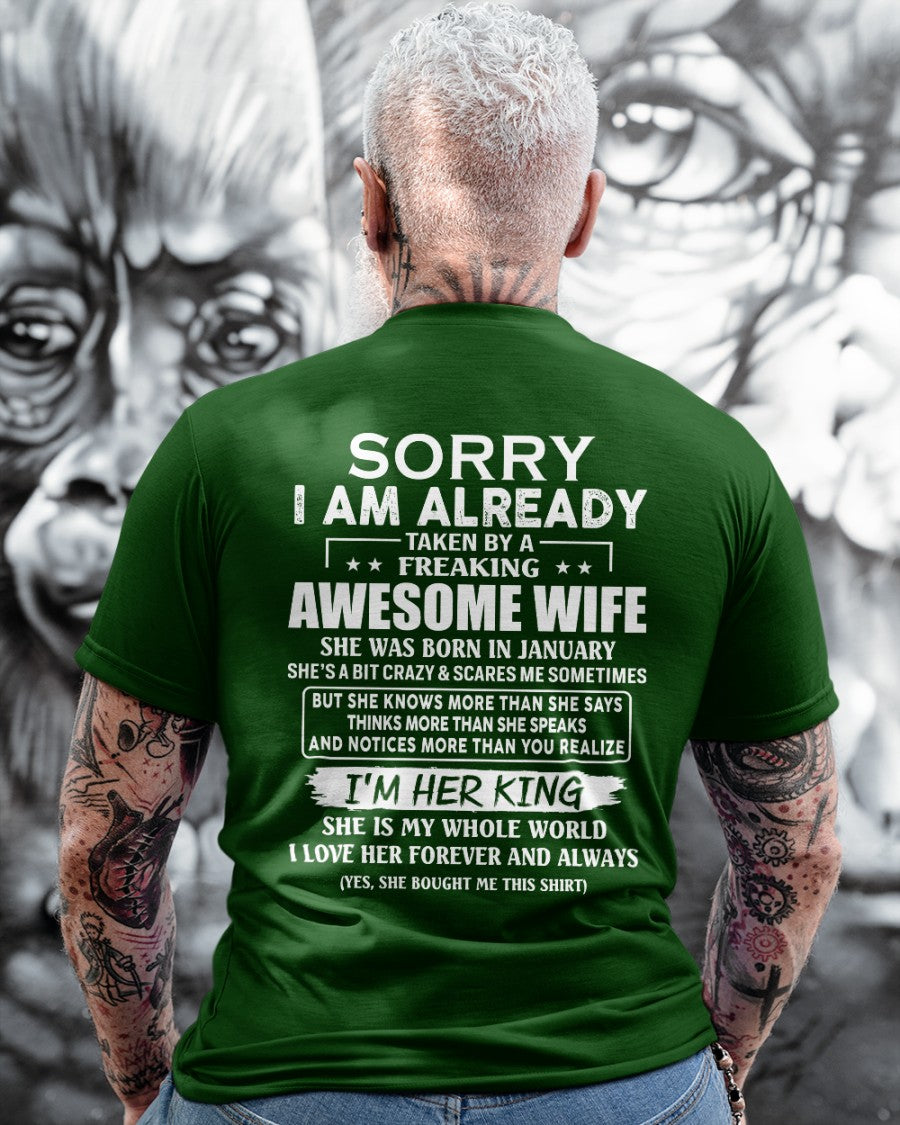 Awesome wife January - Perfect gift for husband from wife - KATE01 (SKU68-79-01)