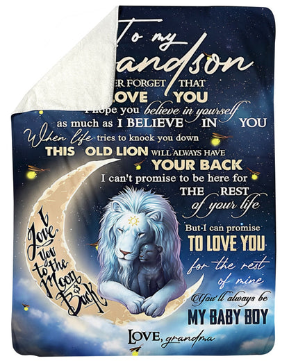 Special Gift For Your Grandson Blanket - From Grandma (SKU-CHAU-B19) FULL