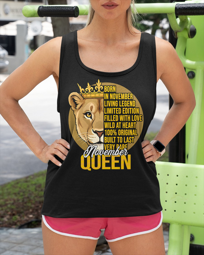 NOVEMBER – November Girl Shirt Born In November Living Legend Limited Edition Wild At Heart Very Rare (SKU2602-223-11)