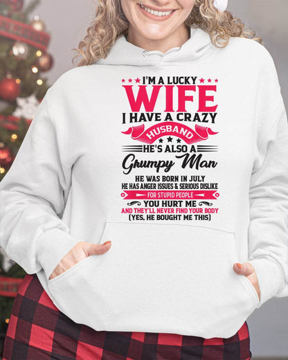 JULY - TO MY WIFE - I'M A LUCKY WIFE - GIFT FROM HUSBAND - KATE07 (SKU10-136-07)