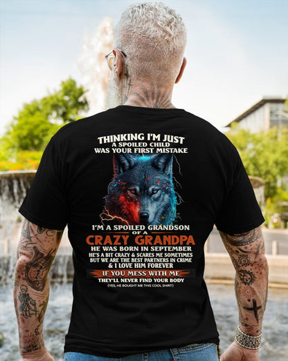 SEPTEMBER - SPOILED GRANDSON - GIFT FROM GRANDPA - KATE09 (SKU26T-01-43-09)