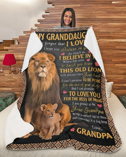 Special Gift For Your Granddaughter Blanket - From Grandpa (SKUB07-184)