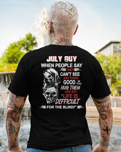 JULY -  HUG THEM AND SAY... - BIRTHDAY T-SHIRT FOR MEN - KATE07 (SKU12-253-07)