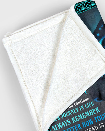 To my son - Gift for son Fleece Blanket - from mom