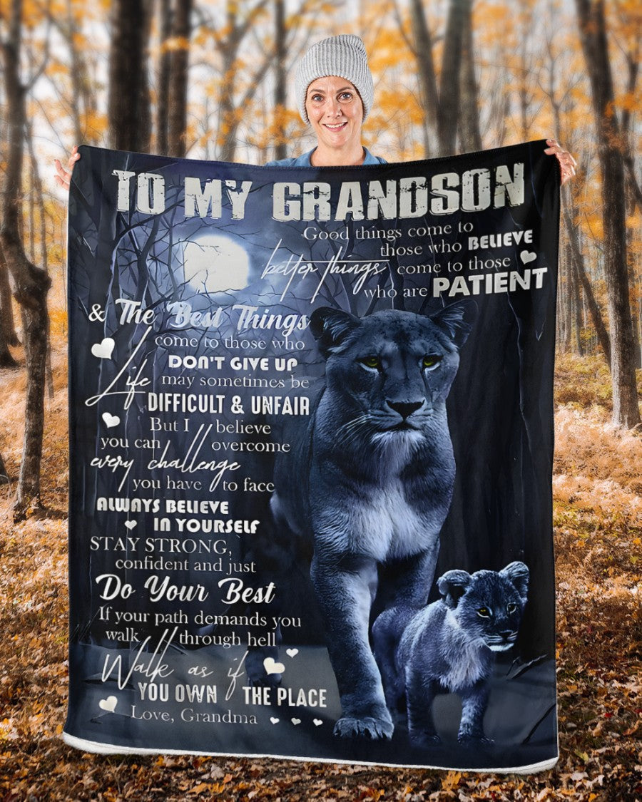 Special Gift for Your Grandson - From Grandma Blanket (SKUB11-135)