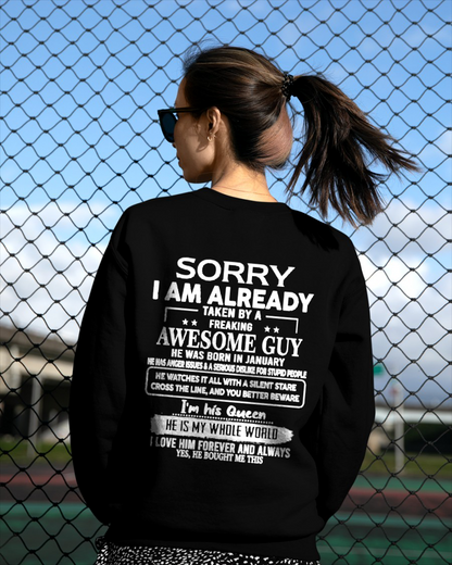 JANUARY - Awesome Guy Born In January - Funny Gift For Husband (SKU2608-403-01)